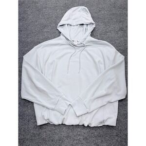 Athleta Coaster Luxe Hoodie Womens Small Light Blue Relaxed Sweatshirt Pullover